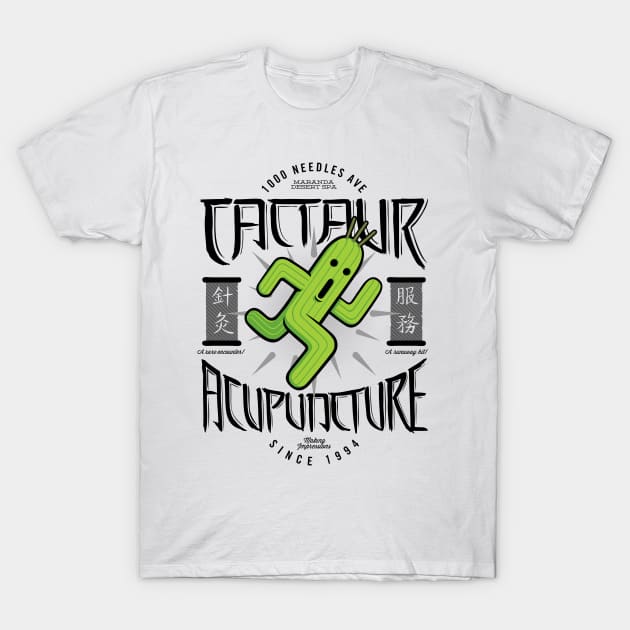 Cactaur Acupuncture (variant) T-Shirt by JangoSnow